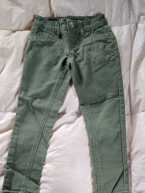 Kids Olive Green Knit Jeggings